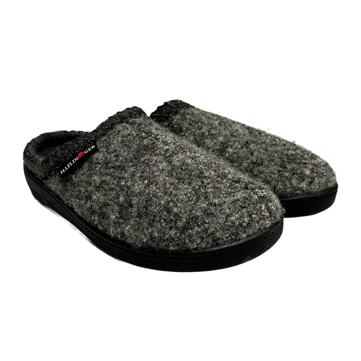 Haflinger AT Hardsole Slipper (Unisex) - Grey Speckle Dress-Casual - Slipper - The Heel Shoe Fitters