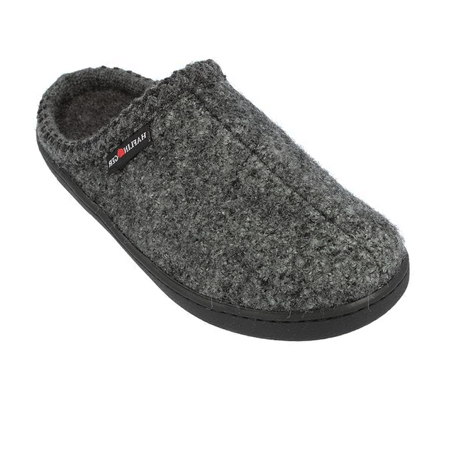 Haflinger AT Hardsole Slipper (Unisex) - Grey Speckle Dress-Casual - Slipper - The Heel Shoe Fitters