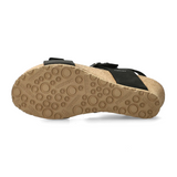 Mephisto Lissandra Wedge Sandal (Women) - Black Sandalbuck Sandal - Heel/Wedge - The Heel Shoe Fitters
