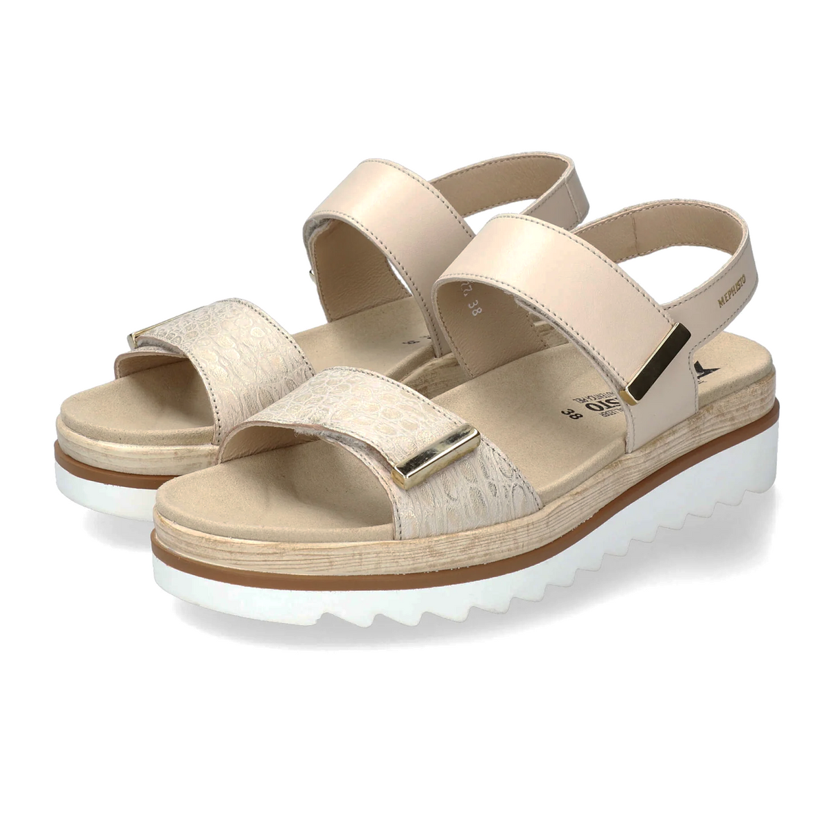 Mephisto Dominica Backstrap Sandal (Women) - Light Sand Tortuga