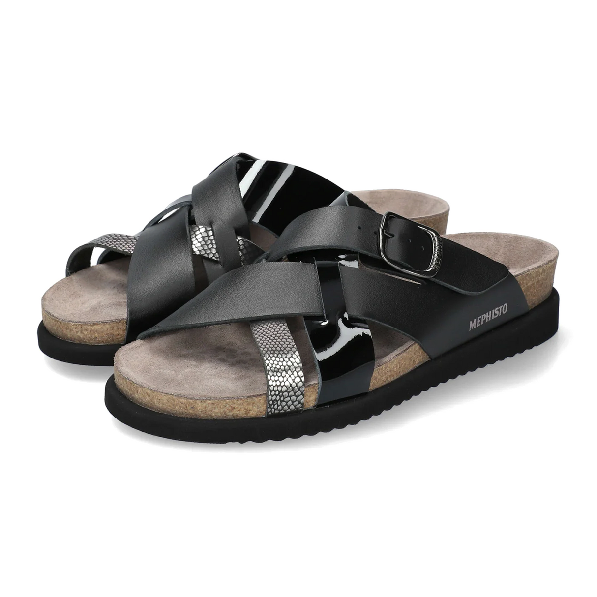 Mephisto Hida Slide Sandal (Women) - Grey Havana
