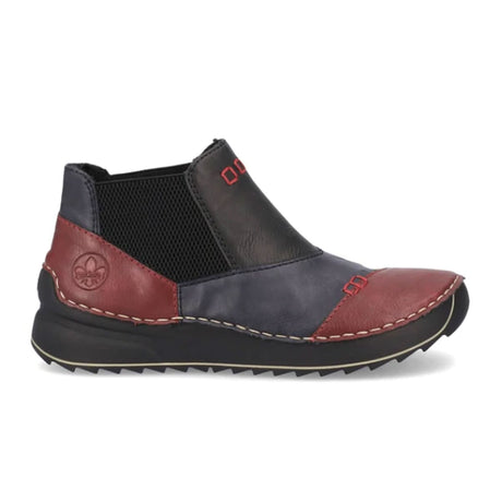 Rieker 51575-14 Chelsea Boot (Women) - Wine/Ozean/Schwarz Boots - Fashion - Low - The Heel Shoe Fitters