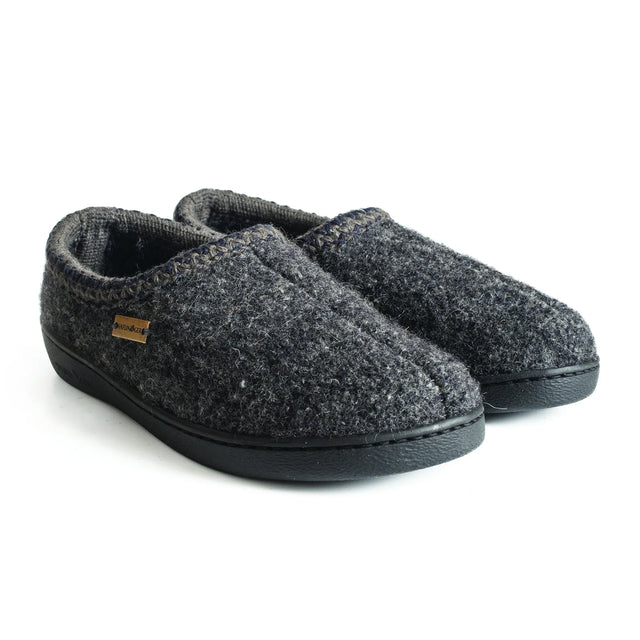 Haflinger ATB73 Slipper (Unisex) - Grey Speckle Dress-Casual - Slippers - The Heel Shoe Fitters