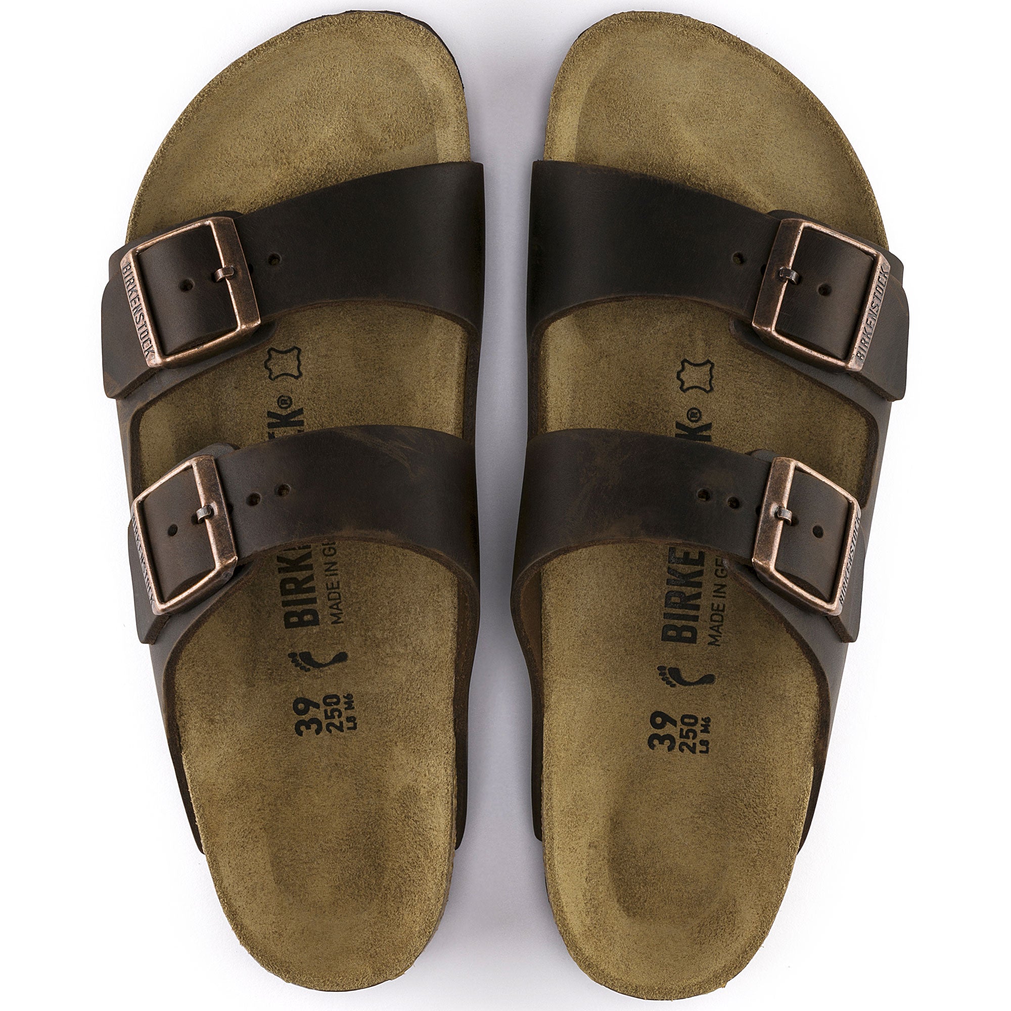 Birkenstock arizona oiled leather best sale slide sandal