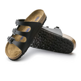 Birkenstock Florida Soft Footbed Slide Sandal (Women) - Black Birko-Flor Sandals - Slide - The Heel Shoe Fitters