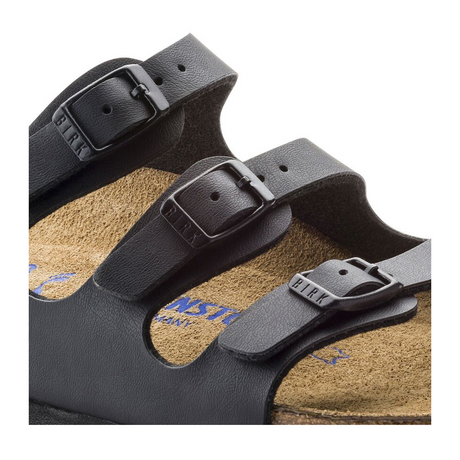 Birkenstock Florida Soft Footbed Slide Sandal (Women) - Black Birko-Flor Sandals - Slide - The Heel Shoe Fitters