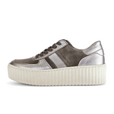 Gabor 203 Vesta Sneaker (Women) - Iron Dreamvelour Athletic - Casual - Lace Up - The Heel Shoe Fitters