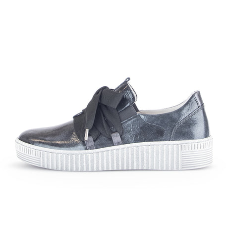 Gabor 53.333.99 Bow Sneaker (Women) - Nuvola Lack/Pearl/Anthracite Athletic - Casual - Lace Up - The Heel Shoe Fitters