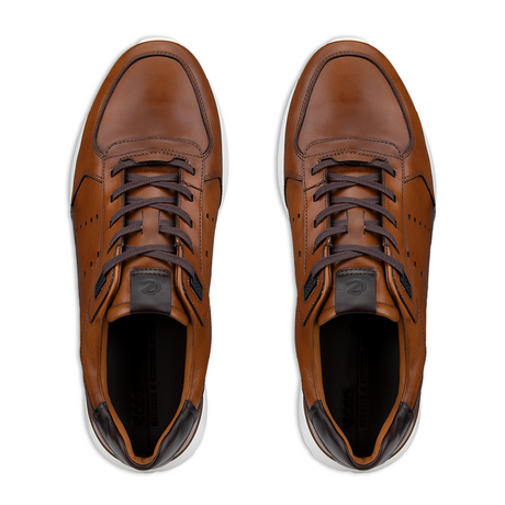 ECCO ASTIR NEO Dress Sneaker (Men) - Saddle/Cocoa Brown Athletic - Casual - Lace Up - The Heel Shoe Fitters
