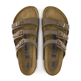 Birkenstock Florida Soft Footbed Slide Sandal (Women) - Mocha Birkibuc Sandals - Slide - The Heel Shoe Fitters