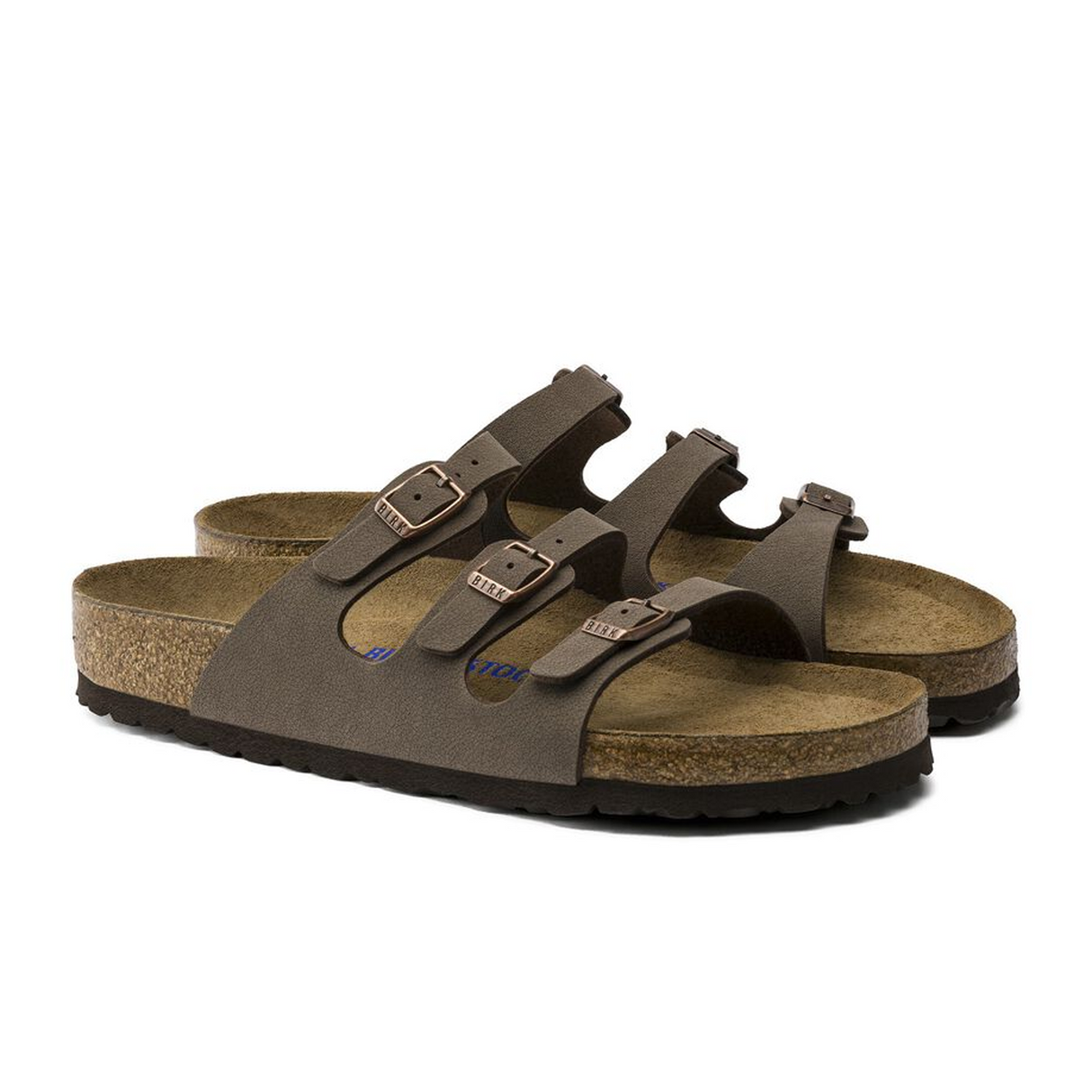 Birkenstock Florida Soft Footbed Slide Sandal (Women) - Mocha Birkibuc Sandals - Slide - The Heel Shoe Fitters