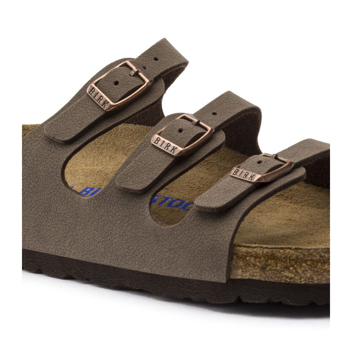 Birkenstock Florida Soft Footbed Slide Sandal (Women) - Mocha Birkibuc Sandals - Slide - The Heel Shoe Fitters