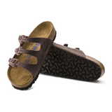 Birkenstock Florida Soft Footbed Slide Sandal (Women) - Habana Oiled Leather Sandal - Slide - The Heel Shoe Fitters