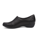 Dansko Franny Slip On (Women) - Black Milled Nappa Dress-Casual - Monk Straps - The Heel Shoe Fitters