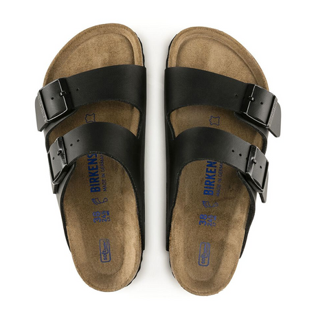 Birkenstock Arizona Soft Footbed Sandal (Unisex) - Black Birko-Flor Sandals - Slide - The Heel Shoe Fitters