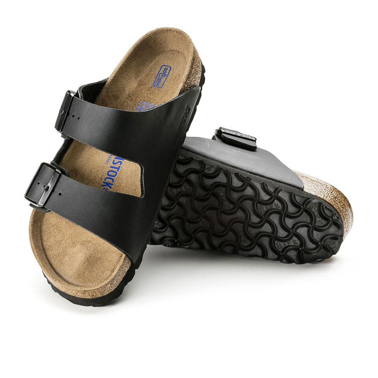 Birkenstock Arizona Soft Footbed Sandal (Unisex) - Black Birko-Flor Sandals - Slide - The Heel Shoe Fitters