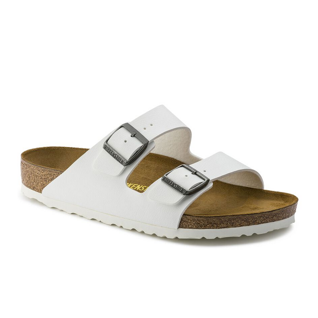 Birkenstock Arizona Slide Sandal (Unisex) - White Birko-Flor Sandals - Slide - The Heel Shoe Fitters