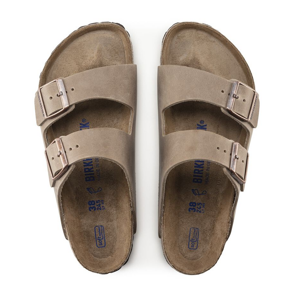 Birkenstock Arizona Soft Footbed Narrow Slide Sandal (Unisex) - Tobacco Oiled Leather Sandals - Slide - The Heel Shoe Fitters