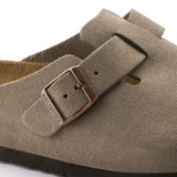 Birkenstock Boston Soft Footbed Clog (Unisex) - Taupe Suede Dress-Casual - Clogs & Mules - The Heel Shoe Fitters