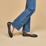 Dansko Mollie Flat (Women) - Black Nappa Dress-Casual - Flat - The Heel Shoe Fitters