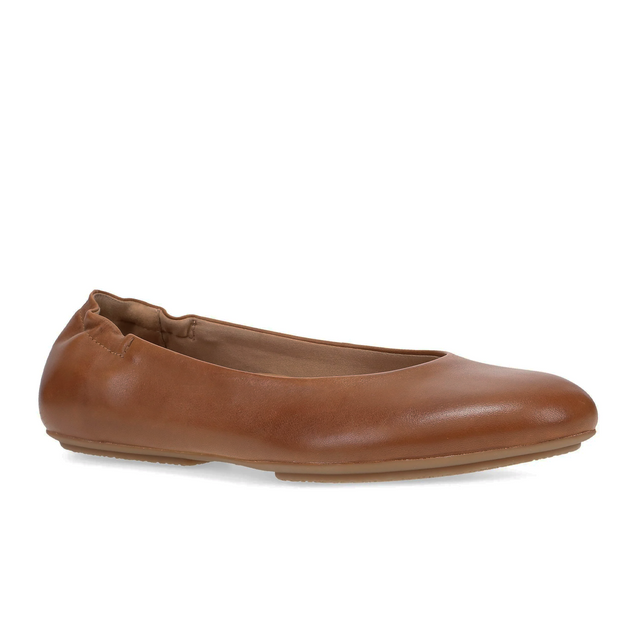 Dansko Mollie Flat (Women) - Luggage Nappa Dress-Casual - Flat - The Heel Shoe Fitters