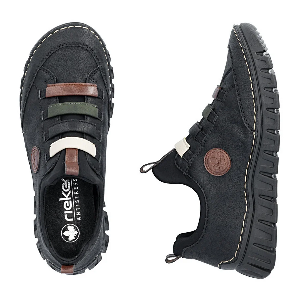 Rieker Angela 57550 Sneaker (Women) - Schwarz/Chestnut