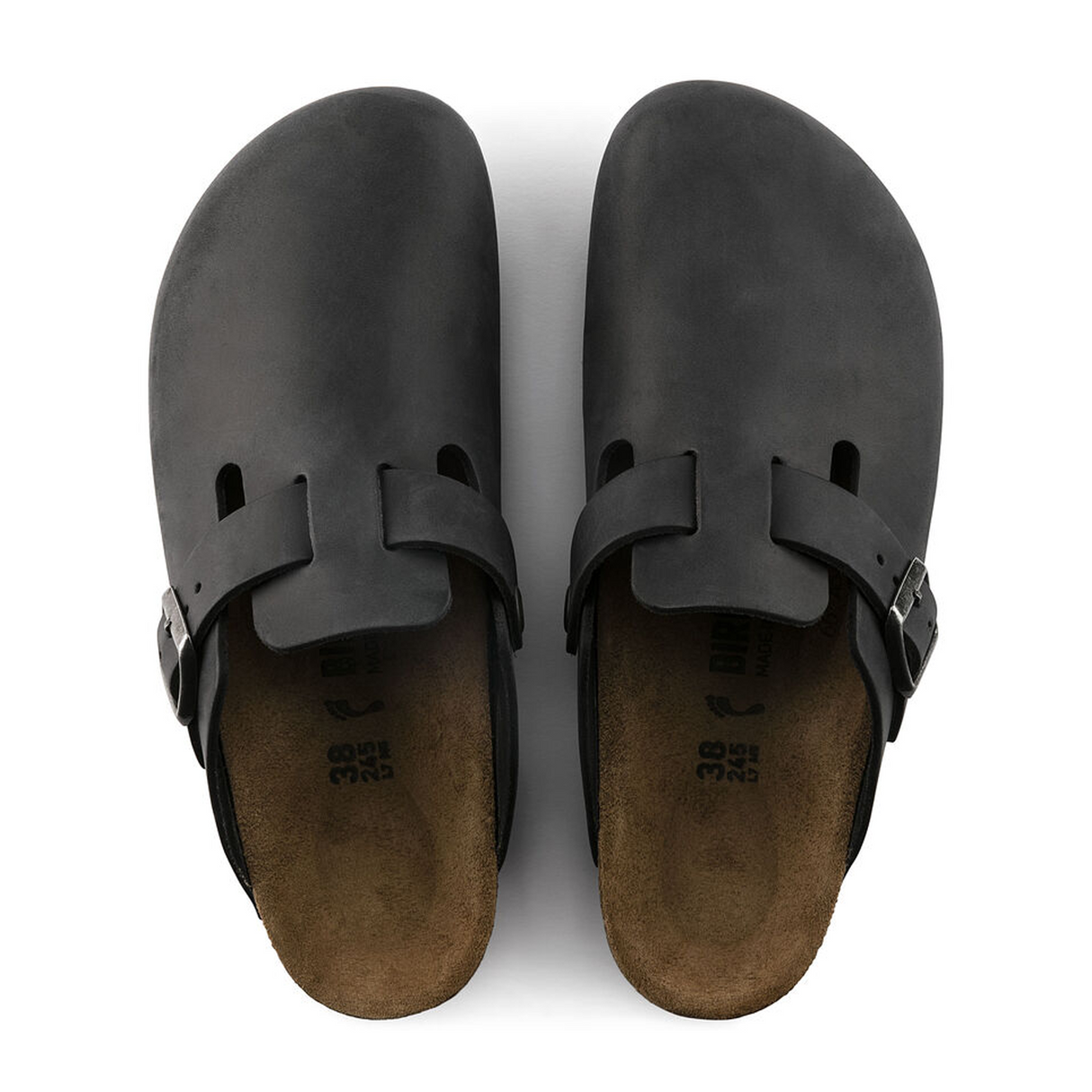 Birkenstock Boston Clog (Unisex) - Black Oiled Leather Dress-Casual - Clogs & Mules - The Heel Shoe Fitters