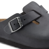 Birkenstock Boston Clog (Unisex) - Black Oiled Leather Dress-Casual - Clogs & Mules - The Heel Shoe Fitters