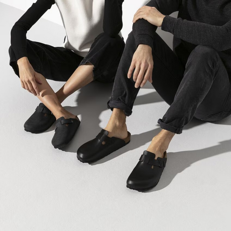 Birkenstock Boston Clog (Unisex) - Black Oiled Leather Dress-Casual - Clogs & Mules - The Heel Shoe Fitters