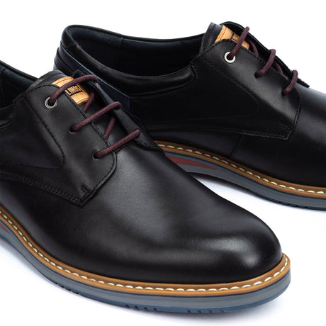 Pikolinos Avila M1T-4050 Oxford (Men) - Black Leather Dress-Casual - Oxfords - The Heel Shoe Fitters