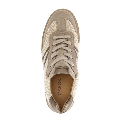 Gabor Faith Sneaker (Women) - Panna/Silk/Cacao Athletic - Casual - Lace Up - The Heel Shoe Fitters