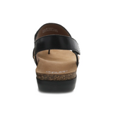 Dansko Reece Backstrap Sandal (Women) - Black Waxy Burnished Sandal - Backstrap - The Heel Shoe Fitters