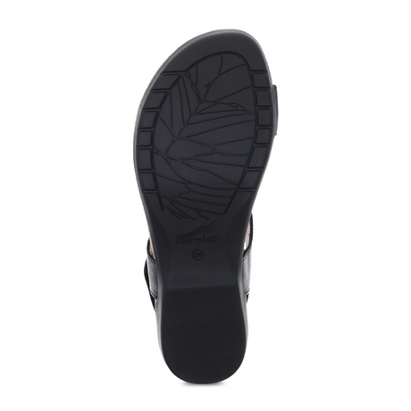 Dansko Reece Backstrap Sandal (Women) - Black Waxy Burnished Sandal - Backstrap - The Heel Shoe Fitters