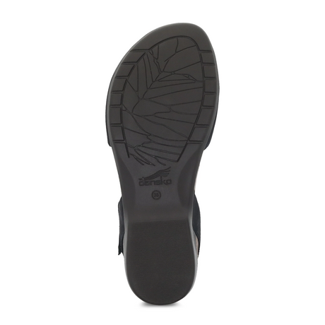 Dansko Rowan Backstrap Sandal (Women) - Black Nubuck Sandals - Backstrap - The Heel Shoe Fitters