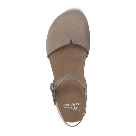 Dansko Rowan Backstrap Sandal (Women) - Taupe Milled Nubuck Dress-Casual - Mary Janes - The Heel Shoe Fitters