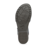 Dansko Rowan Backstrap Sandal (Women) - Black Waxy Burnished Dress-Casual - Flat - The Heel Shoe Fitters