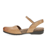 Dansko Rowan Backstrap Sandal (Women) - Honey Distressed Dress-Casual - Flat - The Heel Shoe Fitters