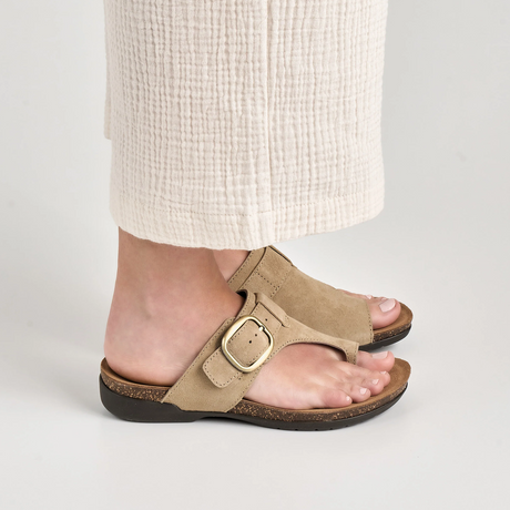 Dansko Rylee Sandal (Women) - Sand Suede Sandal - Thong - The Heel Shoe Fitters