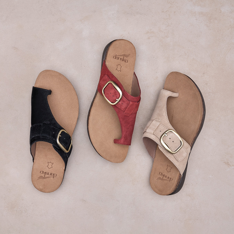 Dansko Rylee Sandal (Women) - Sand Suede Sandal - Thong - The Heel Shoe Fitters