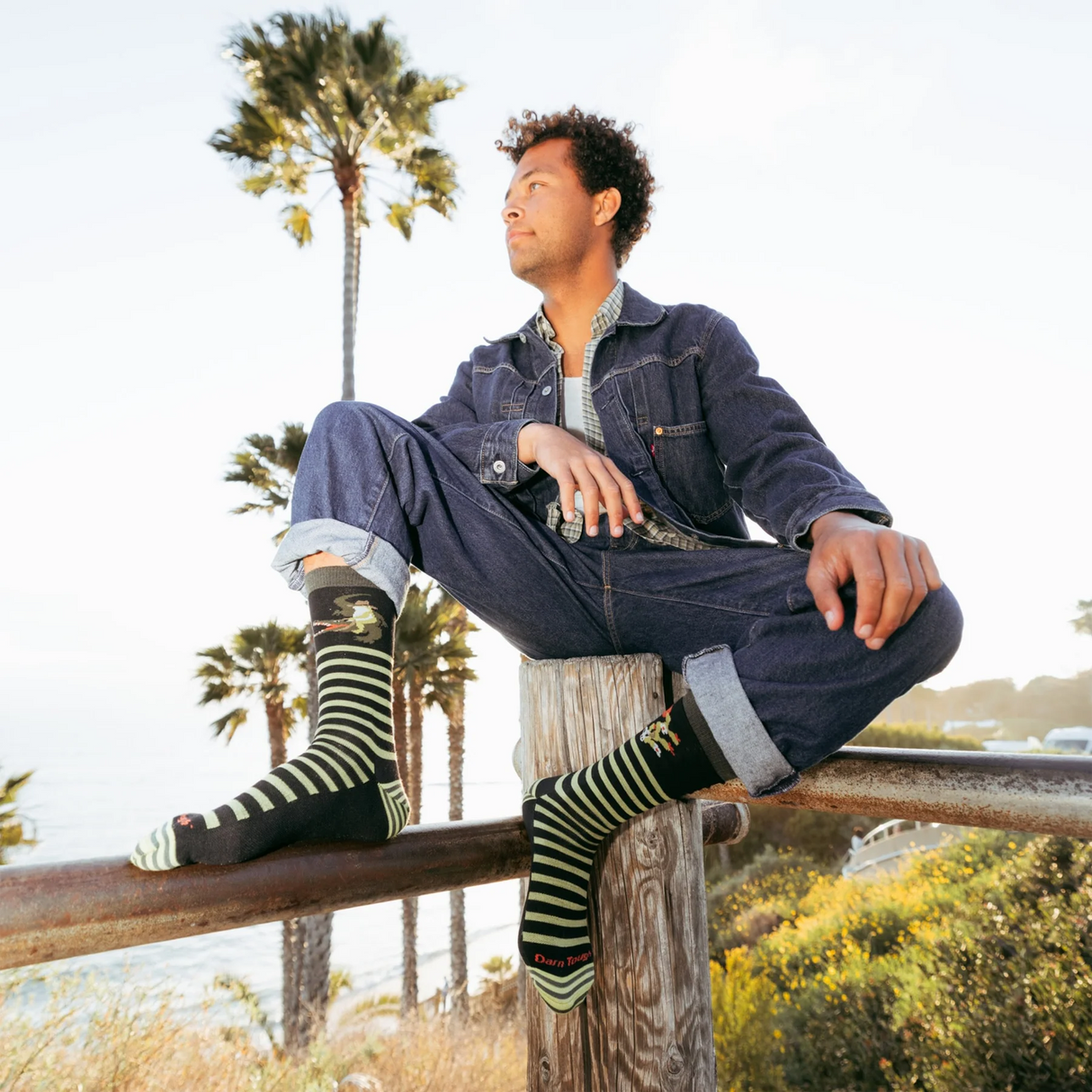 Darn Tough Socks Animal Haus Lightweight Crew (Men) - Gator Green