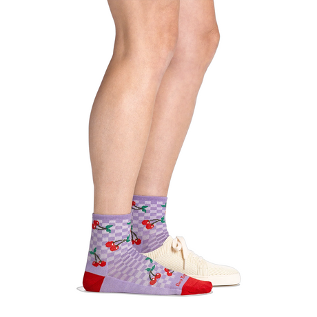 Darn Tough Socks Fruit Stand Lightweight Shorty (Women) - Cherry Lavender Accessories - Socks - Lifestyle - The Heel Shoe Fitters