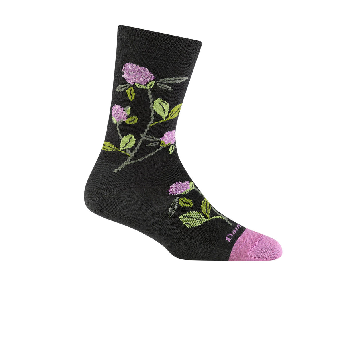 Darn Tough Blossom Lightweight Crew Sock (Women) - Charcoal Socks - Life - Crew - The Heel Shoe Fitters
