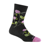 Darn Tough Blossom Lightweight Crew Sock (Women) - Charcoal Accessories - Socks - Lifestyle - The Heel Shoe Fitters