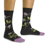 Darn Tough Blossom Lightweight Crew Sock (Women) - Charcoal Accessories - Socks - Lifestyle - The Heel Shoe Fitters