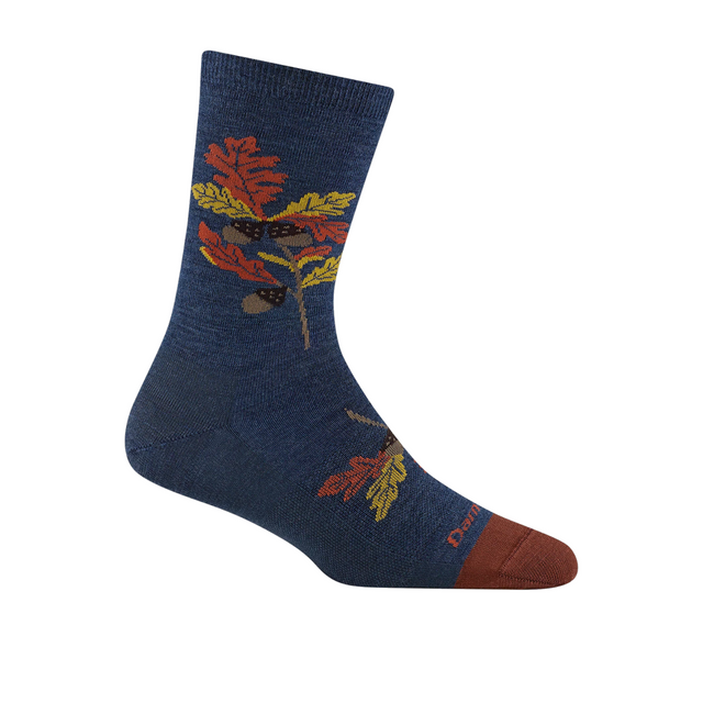 Darn Tough Blossom Lightweight Crew Sock (Women) - Oak Denim Accessories - Socks - Lifestyle - The Heel Shoe Fitters