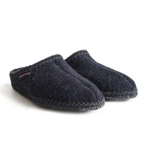 Haflinger AS 20 Classic Slipper (Unisex) - Navy Dress-Casual - Slipper - The Heel Shoe Fitters