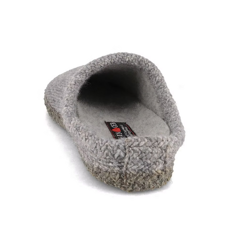 Haflinger De Punto Slipper (Women) - Silver Grey Dress-Casual - Slipper - The Heel Shoe Fitters