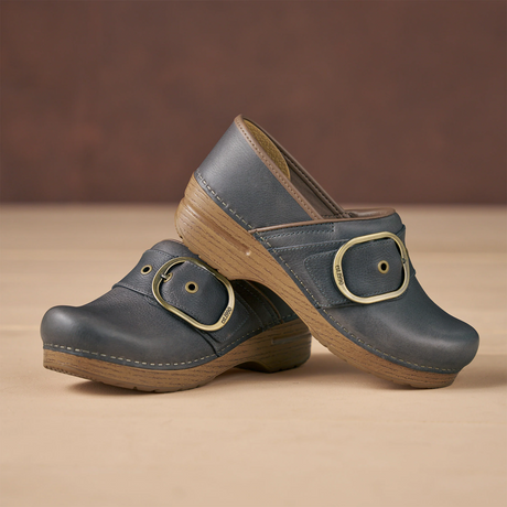 Dansko Pearson Clog (Women) - Dusty Blue Dress-Casual - Clogs & Mules - The Heel Shoe Fitters