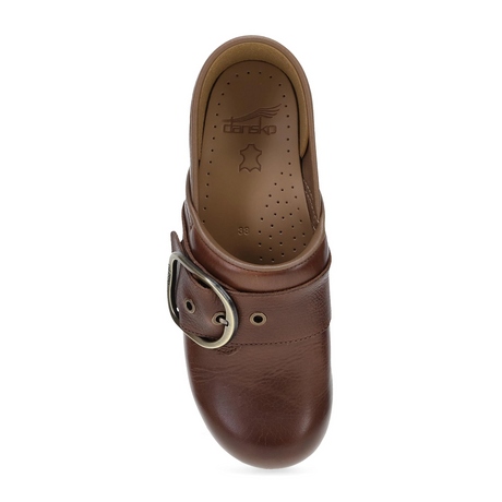 Dansko Pearson Clog (Women) - Brown Waxy Milled Dress-Casual - Clogs & Mules - The Heel Shoe Fitters