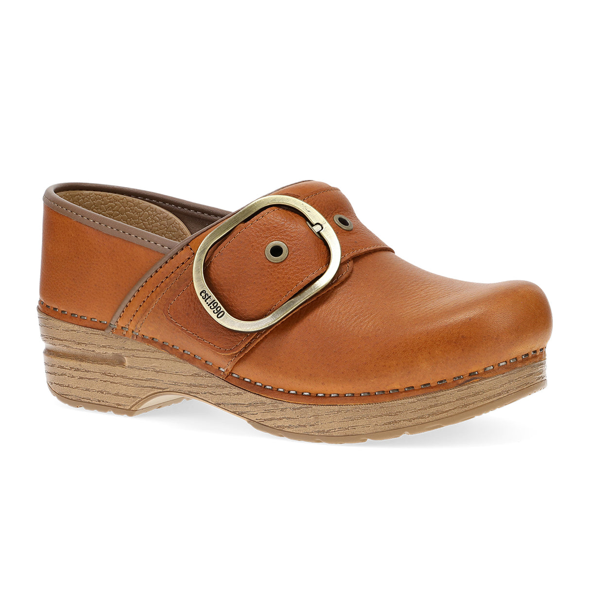 Dansko Pearson Clog (Women) - Tan Tumbled Dress-Casual - Clogs & Mules - The Heel Shoe Fitters